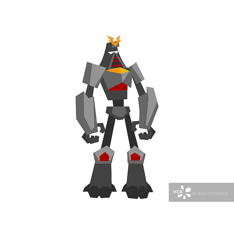 强大的金属变形金刚机械钢铁怪物图片素材