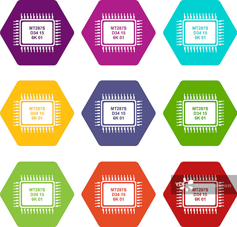 微型芯片图标集9图片素材