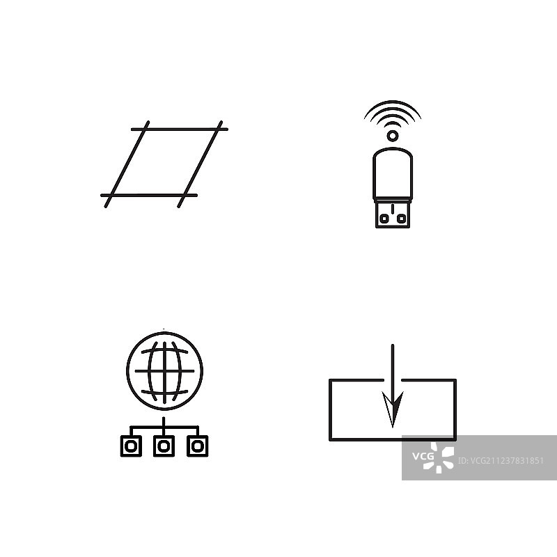 网页简单概述图标集图片素材