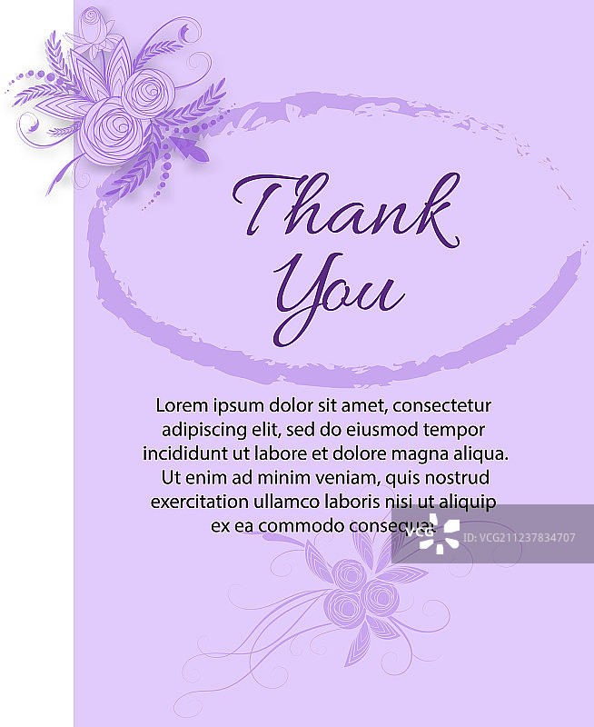 鲜花设计的婚礼邀请卡套装图片素材