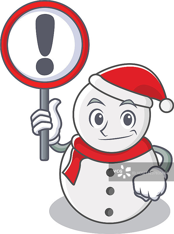 卡通雪人角色标志图片素材