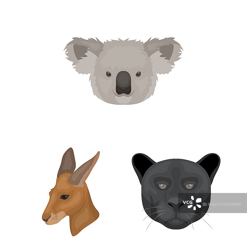 野生动物卡通图标合集图片素材