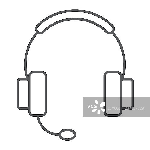 技术支持细线图标电子商务图片素材