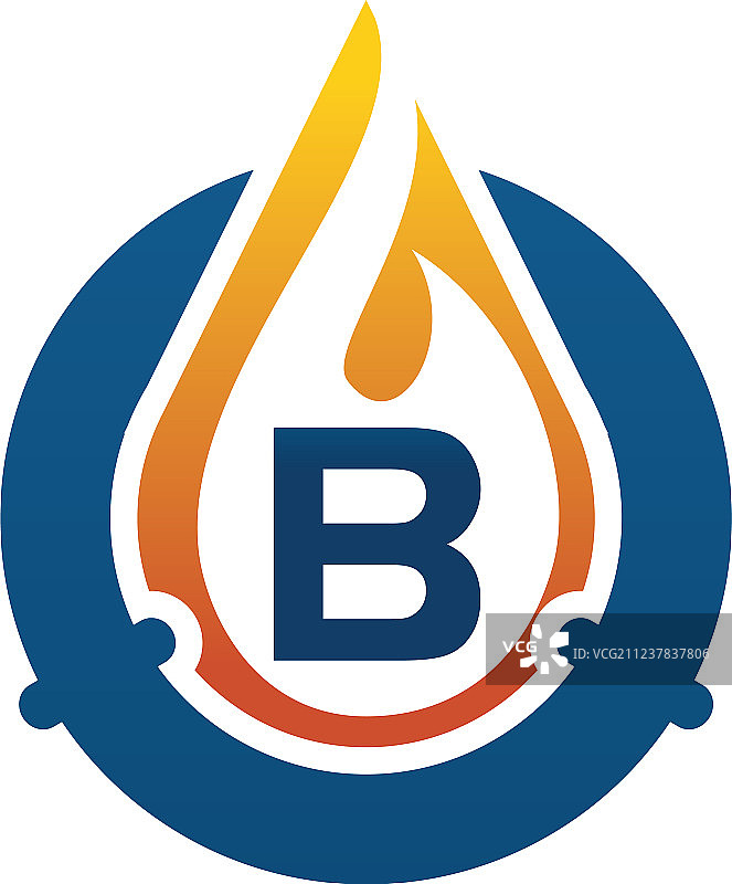 油水燃气管道解决方案字母B图片素材