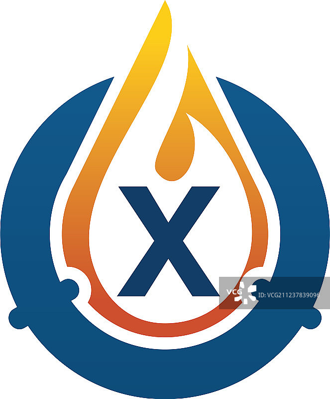 油水煤气管道解决方案字母X图片素材