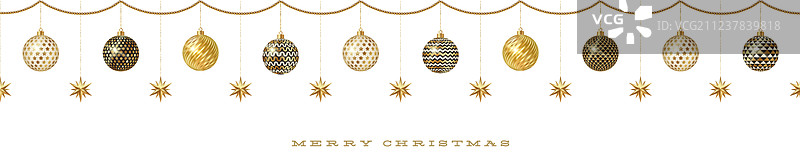 圣诞装饰无缝花边图案图片素材