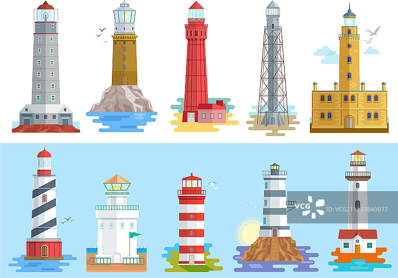 灯塔信标照明路径图片素材