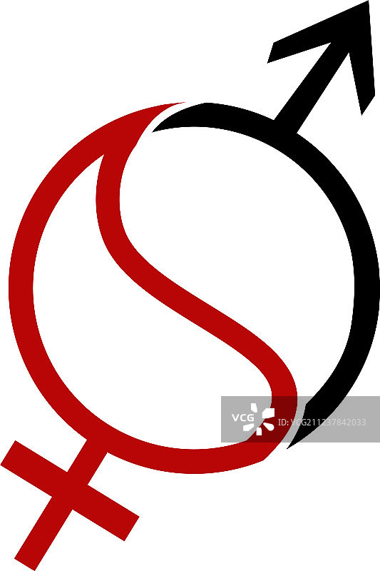 字母S阴阳关系图片素材