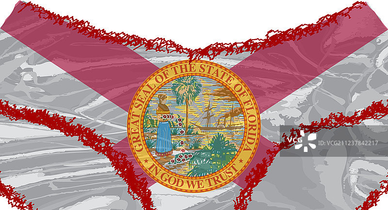 佛罗里达州旗图案短裤图片素材