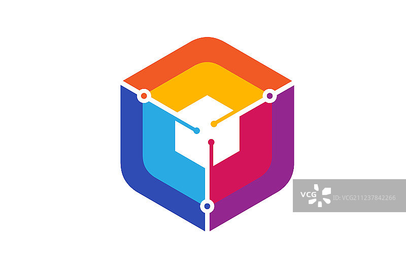 六边形科技logo图片素材