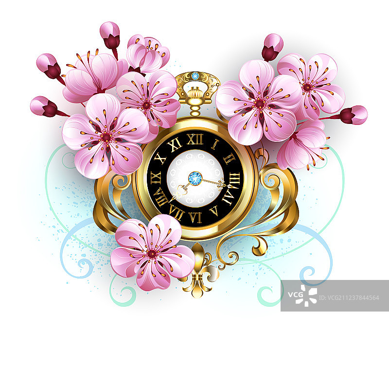 樱花腕表图片素材
