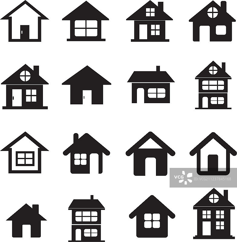 网站用房地产房屋图标图片素材