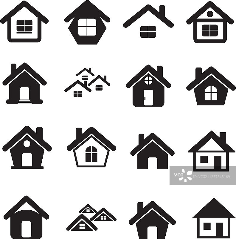 网站用房地产房屋图标图片素材