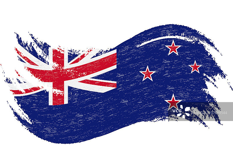 用画笔绘制的新西兰国旗图片素材
