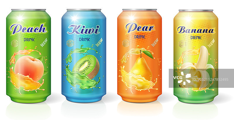 果汁铝罐套装设计图片素材