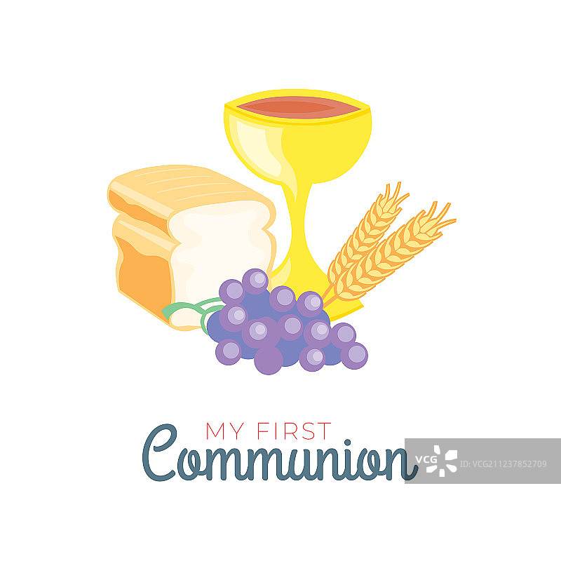 首次圣餐邀请函图案图片素材