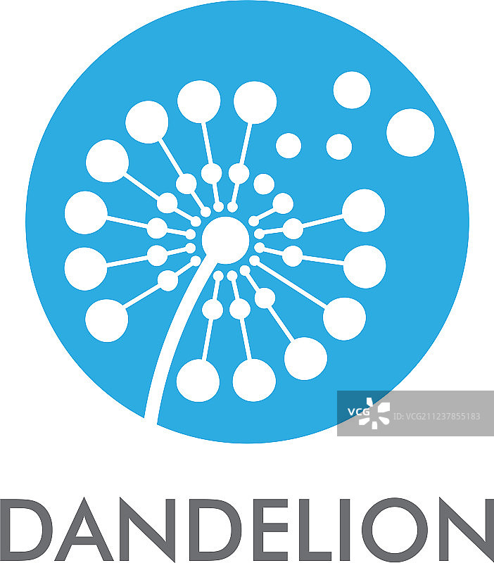 蒲公英花朵logo图片素材