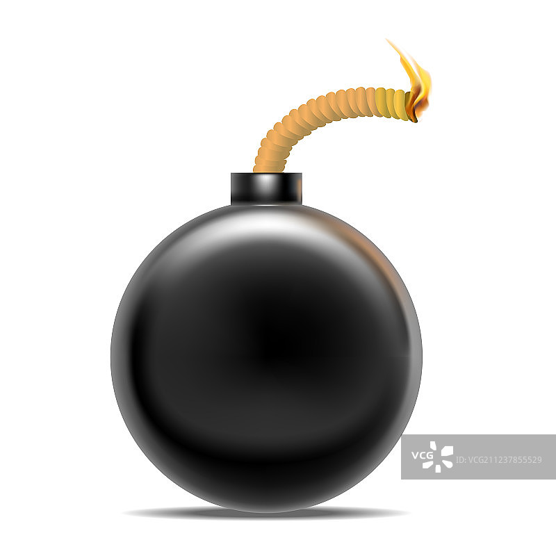 逼真细节3D炸弹火焰图片素材