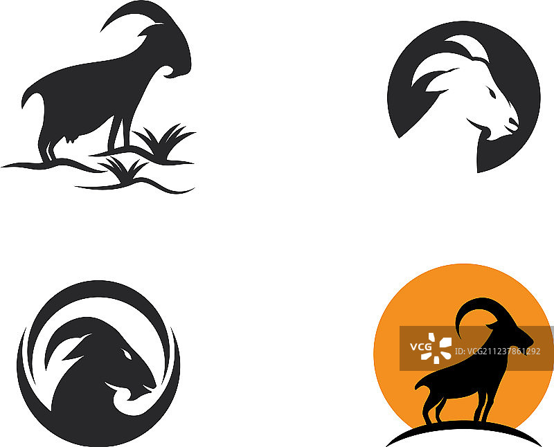 山羊Logo模板图片素材