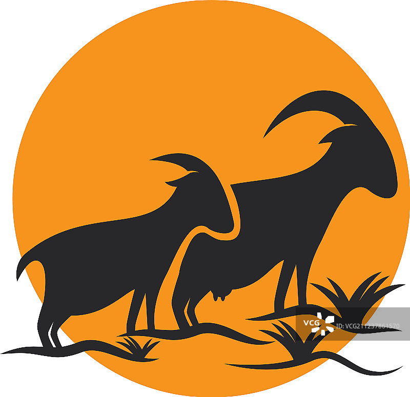 山羊Logo模板图片素材