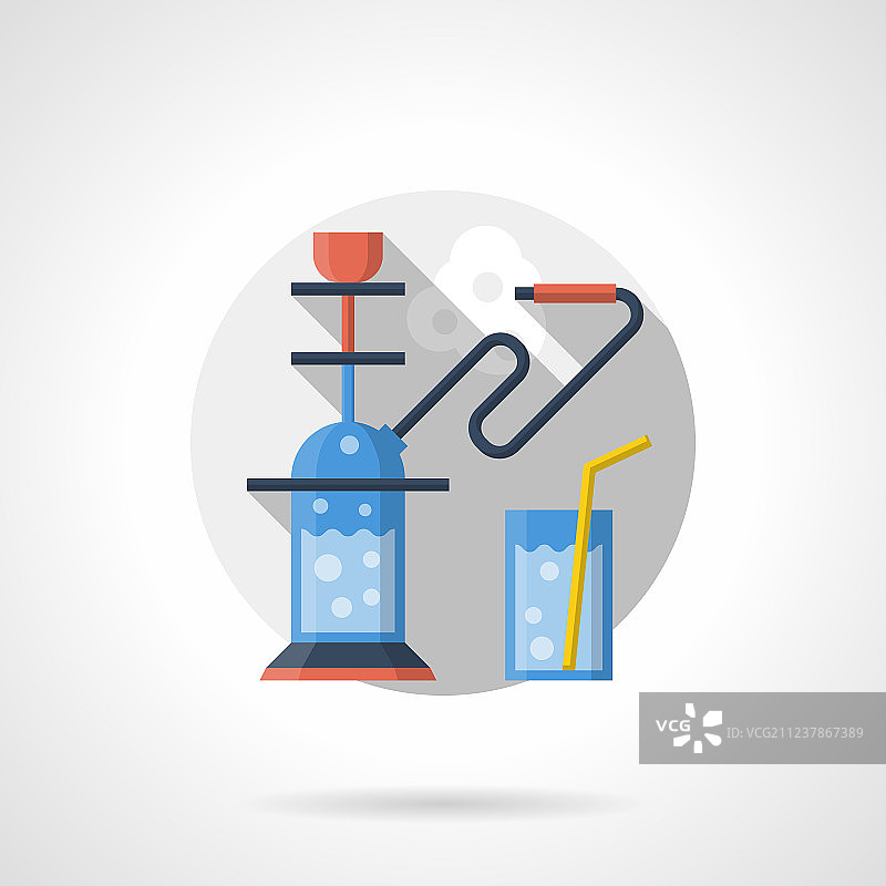 彩色水烟聚会图标图片素材