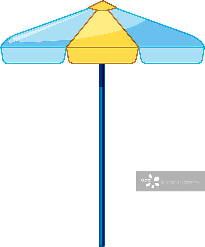 白色背景上的沙滩伞图片素材