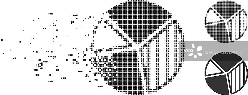 像素点状饼图图标图片素材