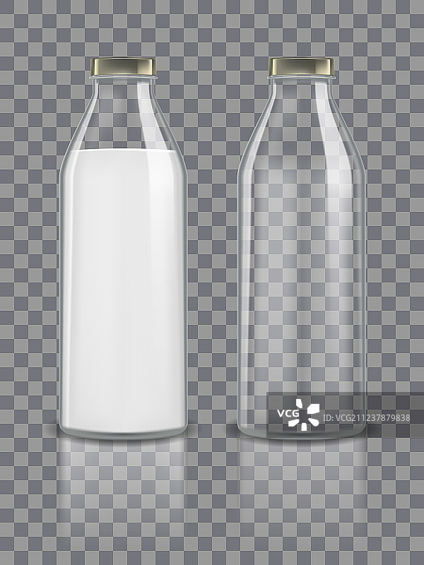玻璃传统瓶模型空和与图片素材