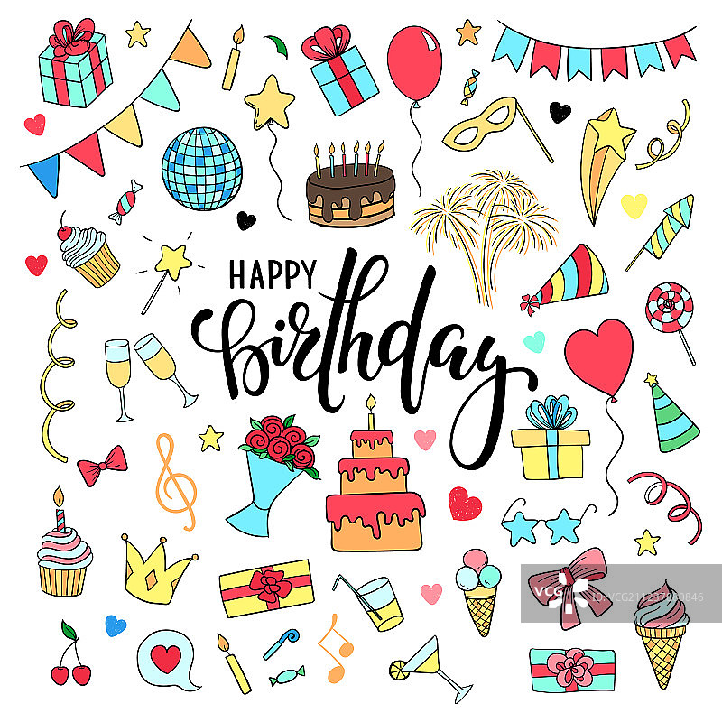 手绘卡通物体图案大集合图片素材