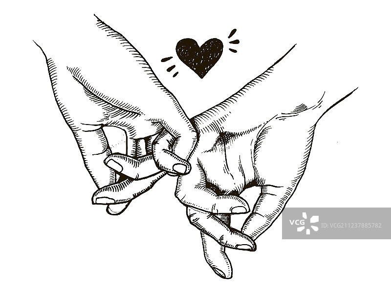 手牵手的情侣雕刻图片素材