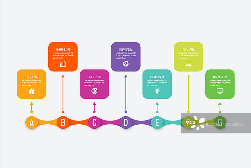 信息图表7选项图片素材