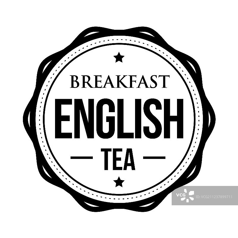 英式早餐茶复古印章图片素材