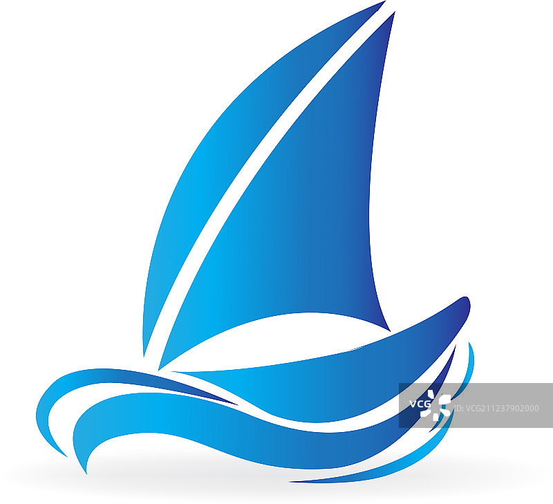 海上蓝色船只图标图片素材