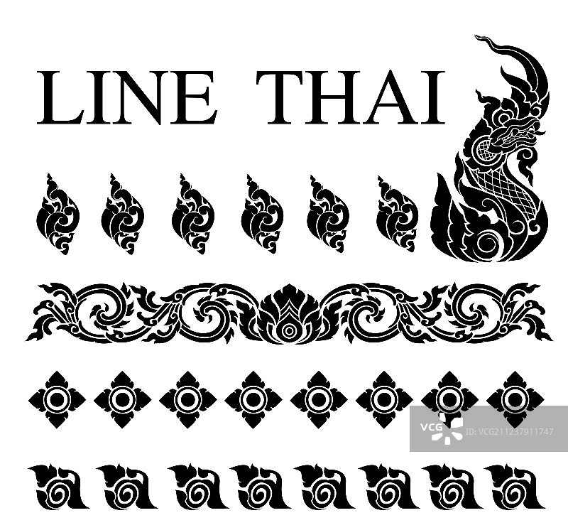 泰式艺术图案图片素材