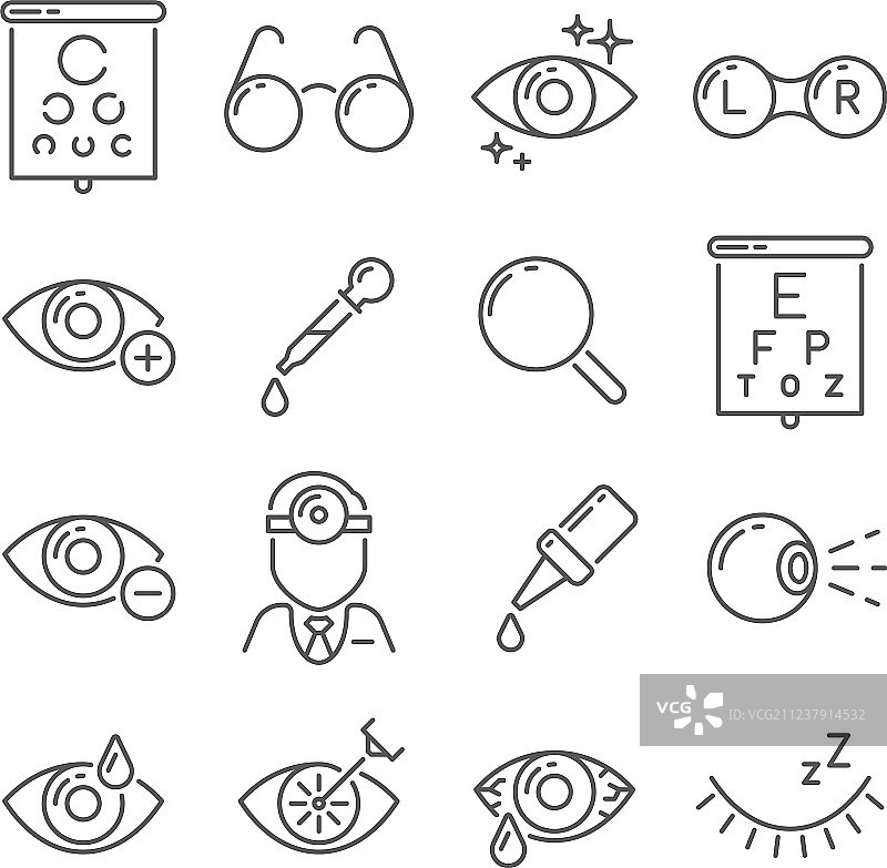 眼科视力保健与医疗工具图片素材