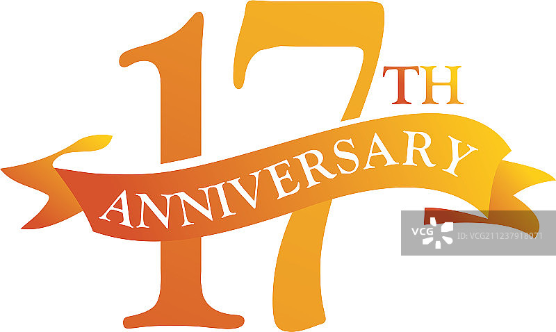 17周年丝带图片素材