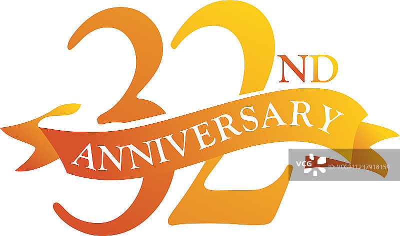 32周年丝带纪念图片素材