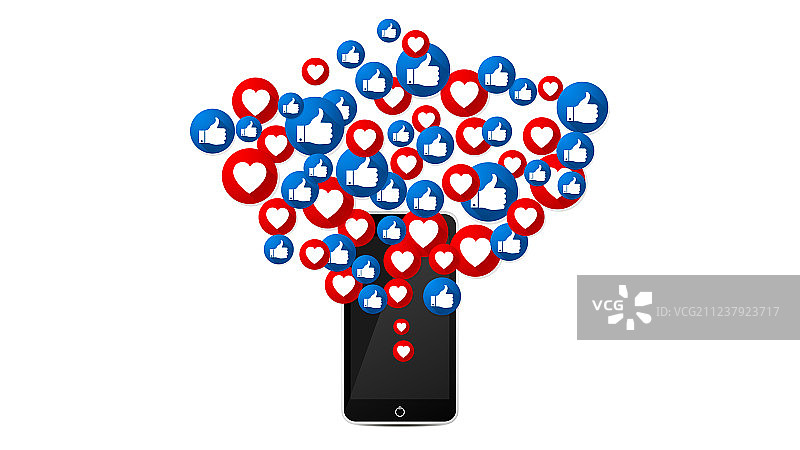 点赞和喜爱按钮背景设计图片素材