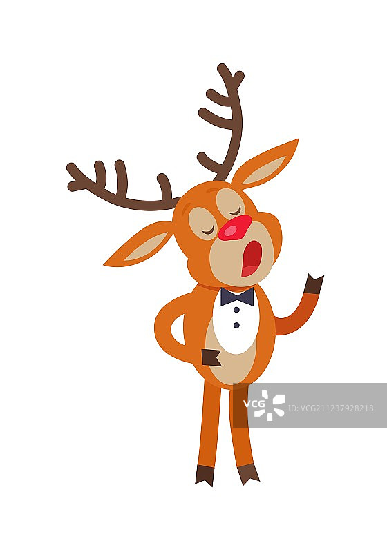 白色驯鹿演唱歌曲图片素材