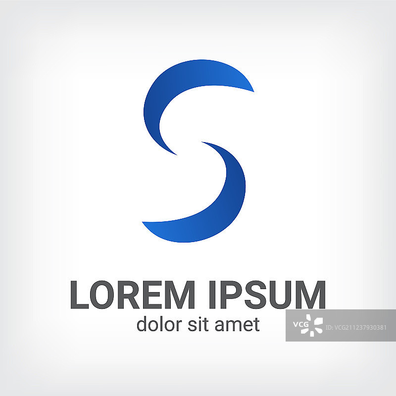 字母S标志曲线风格设计模板图片素材