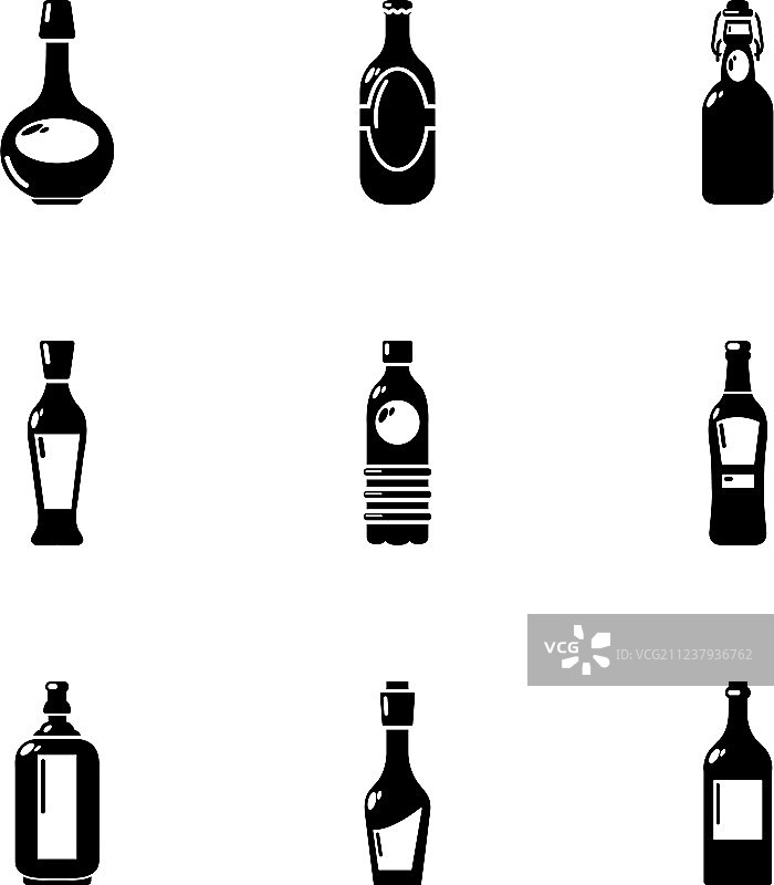 酒精依赖图标简约风格图片素材