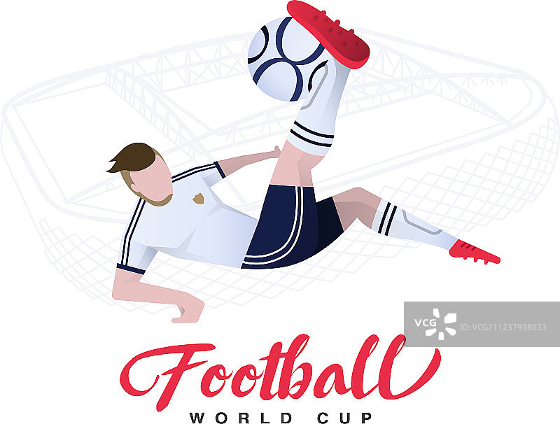 体育场背景上的足球运动员图片素材