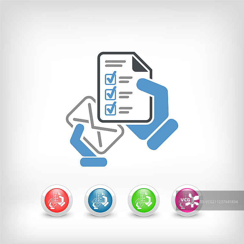 带有问卷的邮件图片素材