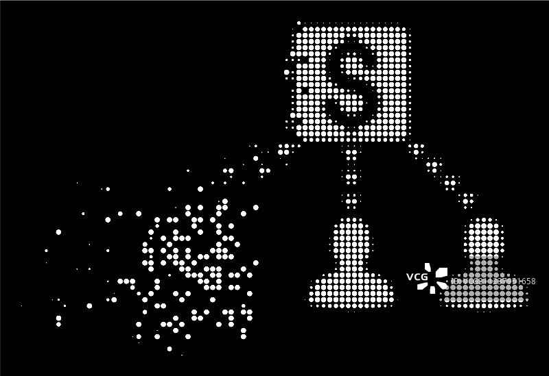 白色点状半色调货币图案图片素材