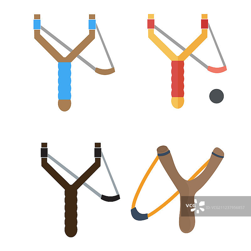 白色背景上的逼真弹弓图片素材