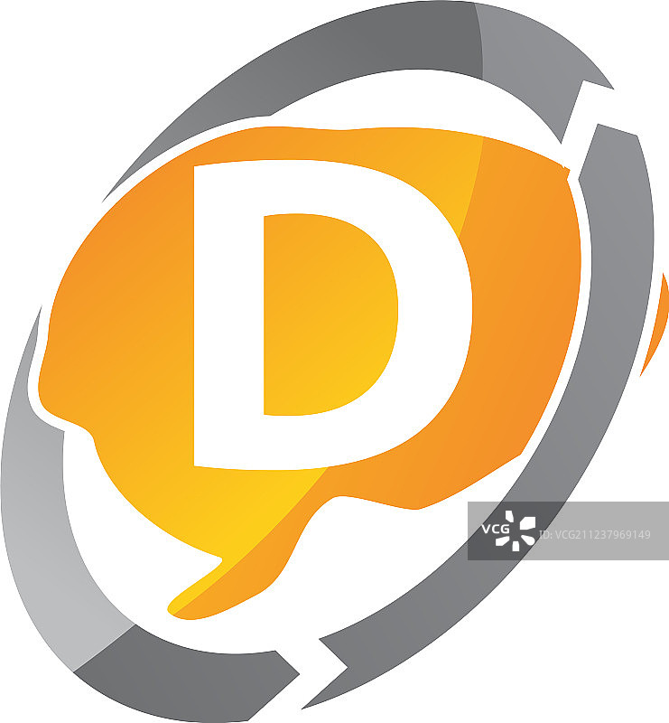 创意思考字母D图片素材