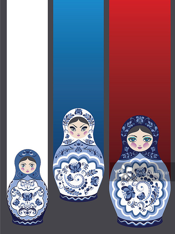 俄罗斯套娃背景图片素材
