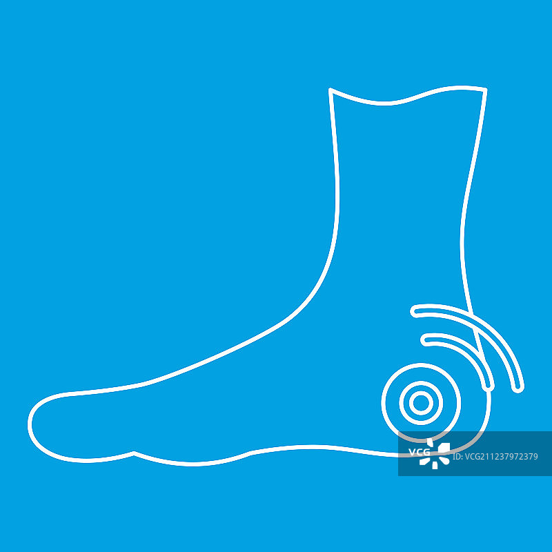 脚后跟图标轮廓样式图片素材