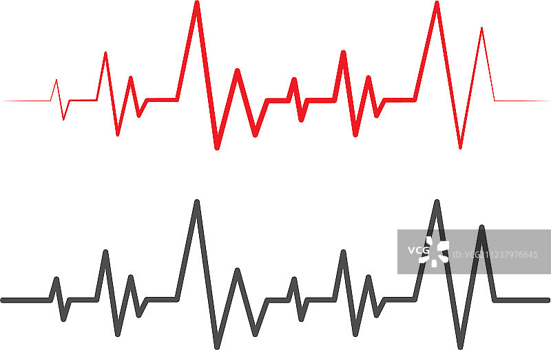 脉搏线条图示图片素材