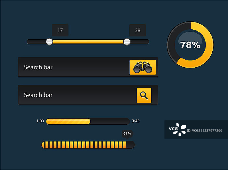 百分比进度条合集图片素材